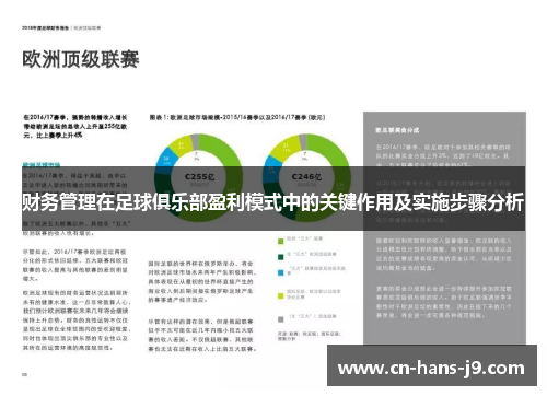 财务管理在足球俱乐部盈利模式中的关键作用及实施步骤分析